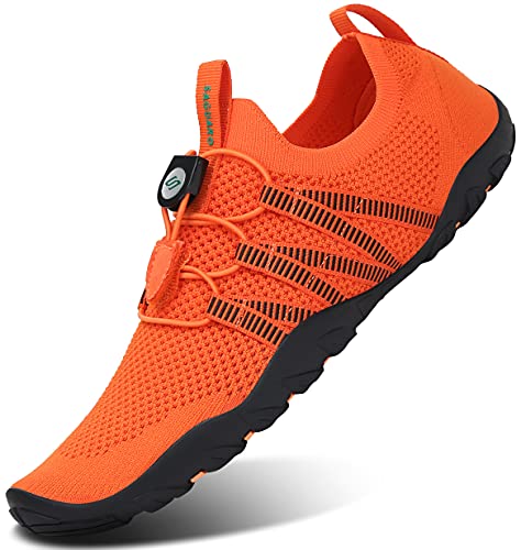 SAGUARO Damen Badeschuhe Frau Wasserschuhe Schnell Trocknend Aquaschuhe Strandschuhe rutschfeste Surfschuhe Schwimmschuhe Dunkelorange 39 EU von SAGUARO