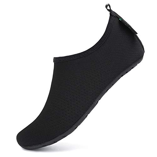 SAGUARO Aquaschuhe Herren Badeschuhe Damen Schnell Trocken Wasserschuhe Schwarz Gr.40/41 von SAGUARO