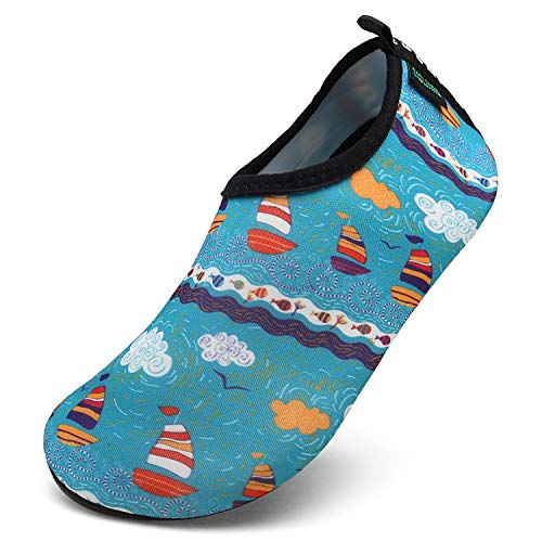 SAGUARO Strandschuhe Kinder rutschfest Badeschuhe Wasserschuhe Mädchen Schwimmschuhe Schnelltrocknend Leicht Jungen Aquaschuhe Baby Barfußschuhe,Mehrfarbig,20/21 von SAGUARO