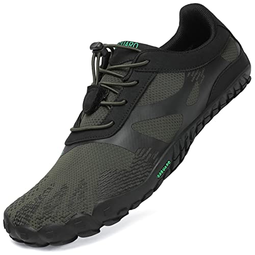 SAGUARO Barfußschuhe Herren Fitnessschuhe Damen Barfussschuhe Schnell Trocknend Traillaufschuhe Badeschuhe rutschfest Unisex Sommer Outdoor Kletterschuhe Grün 43 von SAGUARO