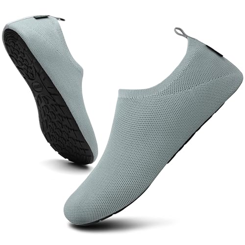 Saguaro Hausschuhe Damen Herren Rutschfes Atmungsaktiv Pantoffeln Unisex Bequem Slippers, Sport Grau 36/37 von SAGUARO