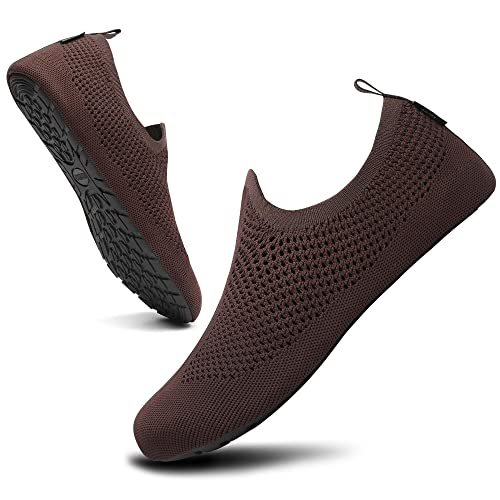 SAGUARO Frau Schwimmschuhe Weiche Bequeme Aquaschuhe Weich Flexibel Badeschuhe für Männer Sommer Ultraleicht Unisex Strandschuhe Indoor Outdoor Neoprenschuhe,Braun 36/37 von SAGUARO