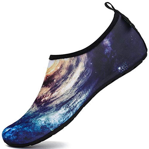 SAGUARO Aquaschuhe Herren Badeschuhe Damen Schnell Trocken Wasserschuhe Blau Gr.40/41 von SAGUARO