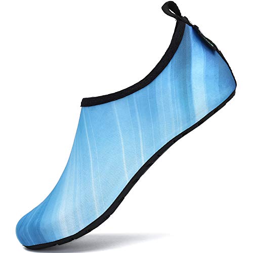 SAGUARO Aquaschuhe Herren Badeschuhe Damen Schnell Trocken Wasserschuhe Blau Gr.42/43 von SAGUARO