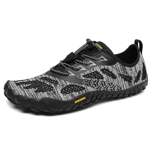 SAGUARO Barfußschuhe Herren Fitnessschuhe Damen Barfussschuhe Schnell Trocknend Traillaufschuhe rutschfest Unisex Aquaschuhe Atmungsaktiv Leicht Sommer Outdoor Wasserschuhe Hellschwarz 41 EU SAGUARO Barfußschuhe Herren Fitnessschuhe Damen Barfussschuhe Schnell Trocknend Traillaufschuhe rutschfest Unisex Aquaschuhe Atmungsaktiv Leicht Sommer Outdoor Wasserschuhe Hellschwarz 41 EU von SAGUARO