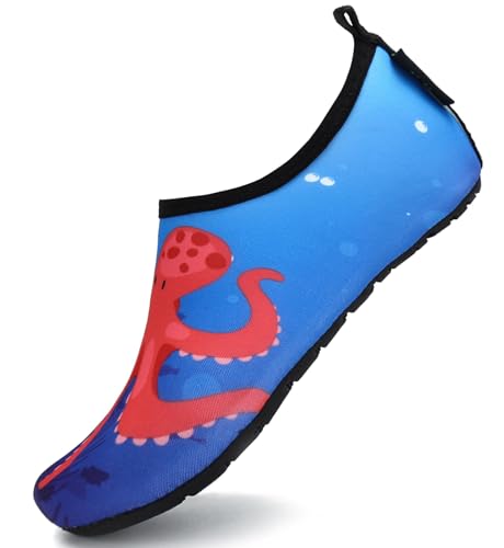 SAGUARO Badeschuhe Kinder Wasserschuhe Jungen Mädchen Schwimmschuhe Schnelltrocknung Strandschuhe Aquaschuhe Leicht Tauchschuhe Neoprenschuhe Surfschuhe Stil:6 Blau B, Gr.36/37 EU von SAGUARO