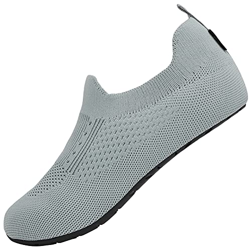 SAGUARO Wasserschuhe Unisex Bequeme rutschfeste Aquaschuhe für Herren Damen Slip-on Schwimmschuhe Strandschuhe Erwachsene Sommer Hausschuhe, Meer Grau 42/43 von SAGUARO