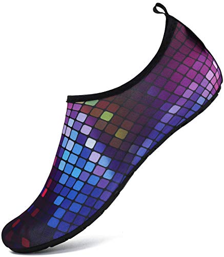 SAGUARO Aquaschuhe Herren Badeschuhe Damen Schnell Trocken Wasserschuhe Mehrfarbig Gr.46/47 von SAGUARO