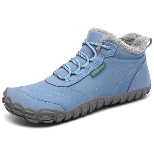 SAGUARO Winter Barfußschuhe Damen Winterschuhe Herren Barfusschuhe Winterstiefel Gefüttert Wasserabweisend Barfuß Winterboots Outdoor Schneeschuhe Lichtblau,EU GR.40 SAGUARO Winter Barfußschuhe Damen Winterschuhe Herren Barfusschuhe Winterstiefel Gefüttert Wasserabweisend Barfuß Winterboots Outdoor Schneeschuhe Lichtblau,EU GR.40 von SAGUARO