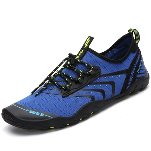 Saguaro, Wasserschuhe für Damen und Herren, zum Tauchen, Schwimmen, Surfen, für felsige Strände, Yoga und Wassersport, - Beach Blue - Größe: 46 EU von SAGUARO