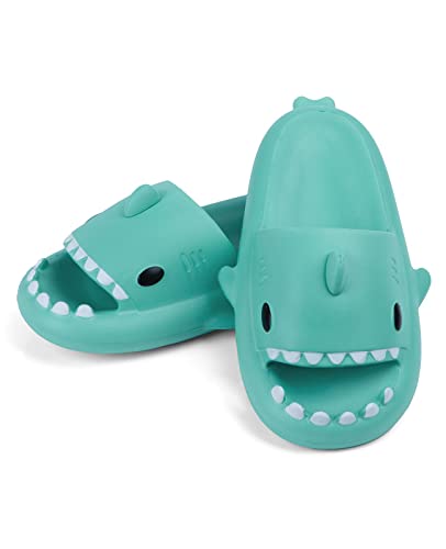 SAGUARO Shark Slippers Kinder Weich Bequem Hai Hausschuhe Jungen Mädchen Sommer Shark Slides Zuhause Rutschfeste Schwimmbad Strand Haifisch Schlappen Original Wolken Badelatschen Pillow Latschen von SAGUARO