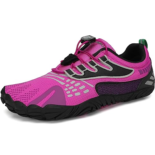 Trekking Barfussschuhe Frauen Atmungsaktiv Badeschuhe Damen Schnell Trocknend Wasserschuhe Sport Violett Gr.36 von SAGUARO