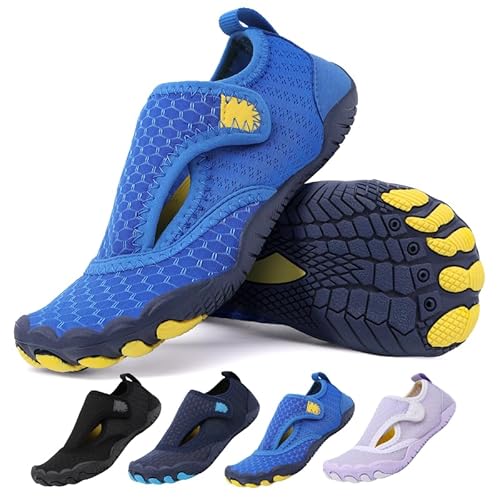 SAIBOO Kinder Wasserschuhe 26 Jungen Mädchen Strandschuhe Schwimmschuhe Barfußschuhe Pool rutschfest Badeschuhe Aquaschuhe Unisex Blau von SAIBOO