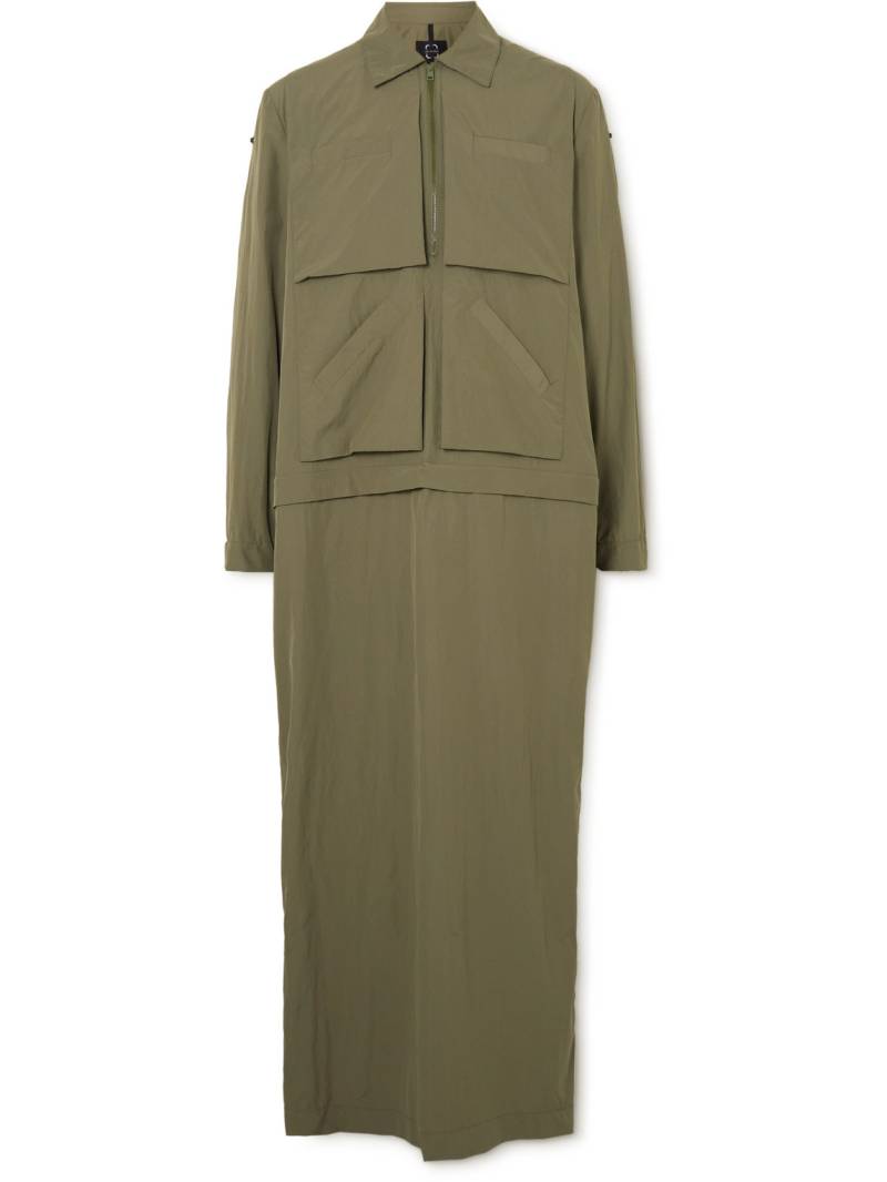 SAIF UD DEEN - Convertible Panelled Canvas Jacket - Men - Green - L von SAIF UD DEEN