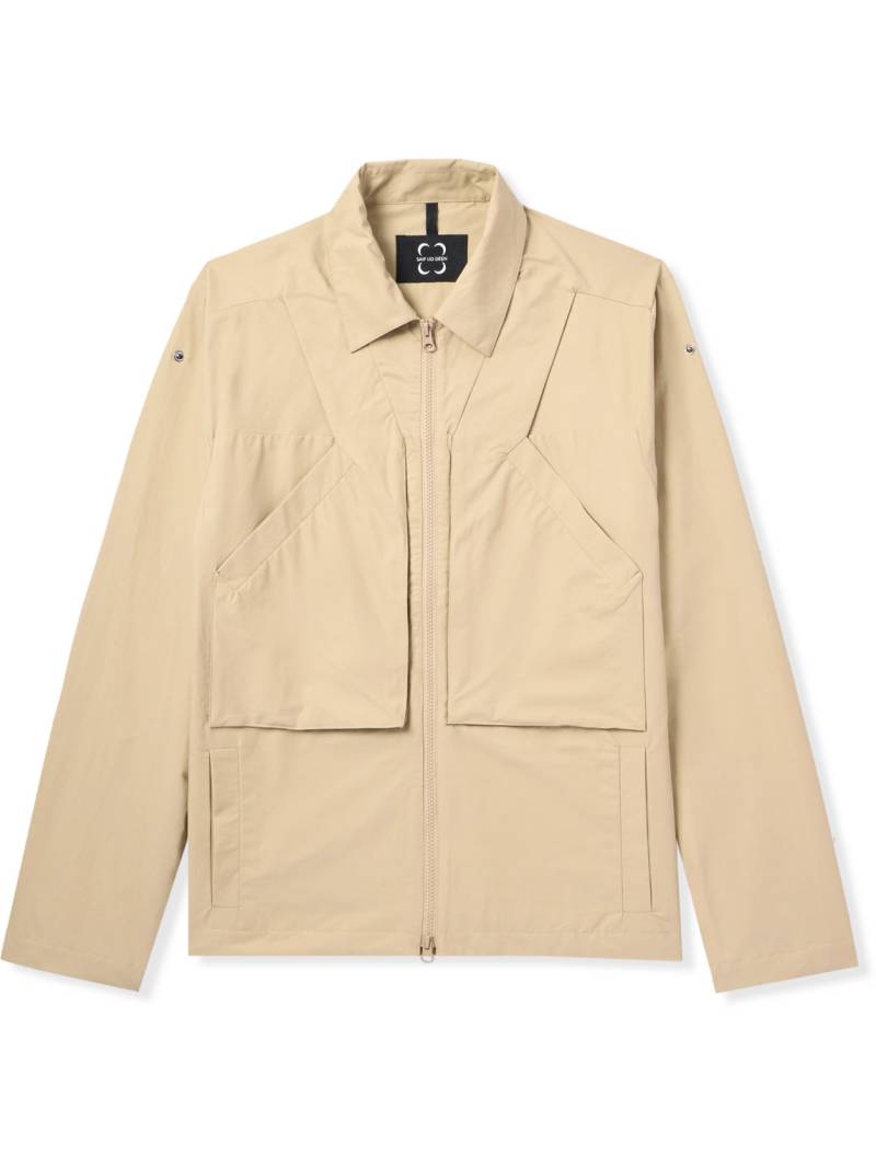 SAIF UD DEEN - Holster Panelled Cotton-Blend Canvas Overshirt - Men - Neutrals - M von SAIF UD DEEN