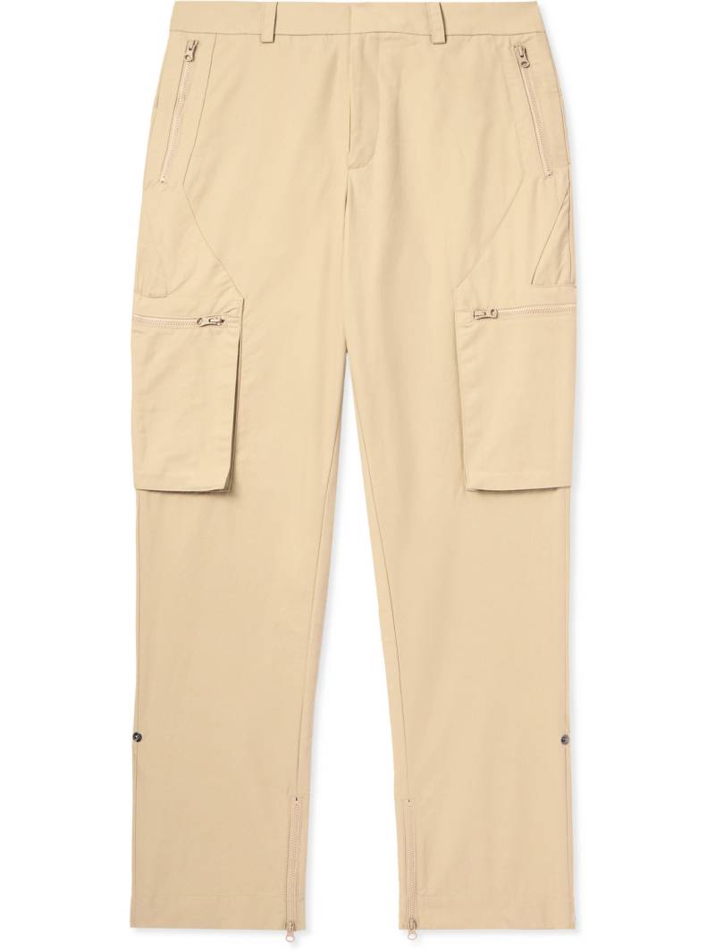 SAIF UD DEEN - Holster Straight-Leg Panelled Cotton-Blend Canvas Cargo Trousers - Men - Neutrals - M von SAIF UD DEEN