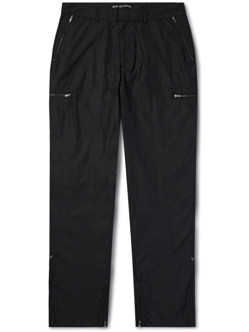 SAIF UD DEEN - Straight-Leg Shell Trousers - Men - Black - XL von SAIF UD DEEN