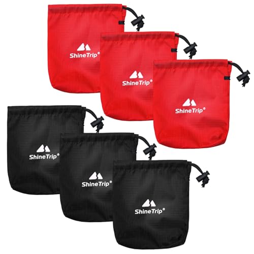 SAIIURV 6 Stück Kleine Drawstring Aufbewahrungstasche Beutel mit Kordelzug, 14,5 x 16 cm Kordelzugbeutel Packbeutel Mini Stuff Nylonbeutel Reisetaschen für Ladegerät Kopfhörer Schlüssel Outdoor von SAIIURV