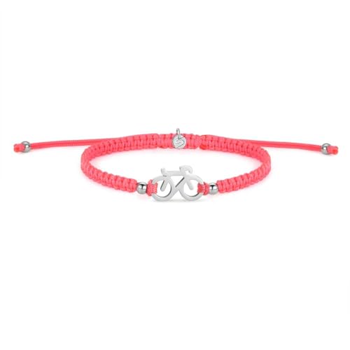 SAILBRACE Armband SILVER BIKE NEON PINK BRAIDED von SAILBRACE