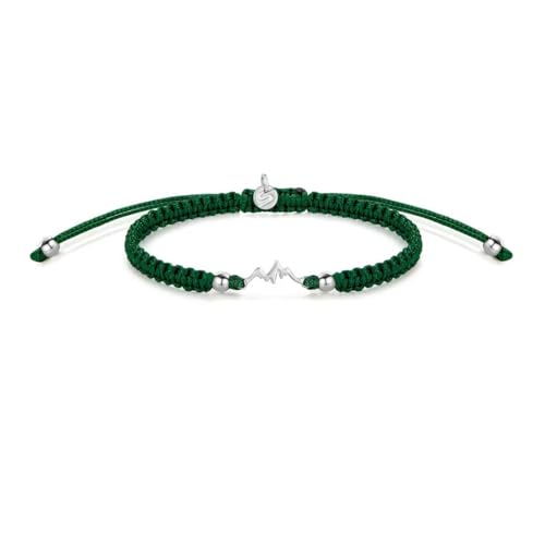 SAILBRACE Armband SILVER MOUNTAIN DARK GREEN BRAIDED von SAILBRACE