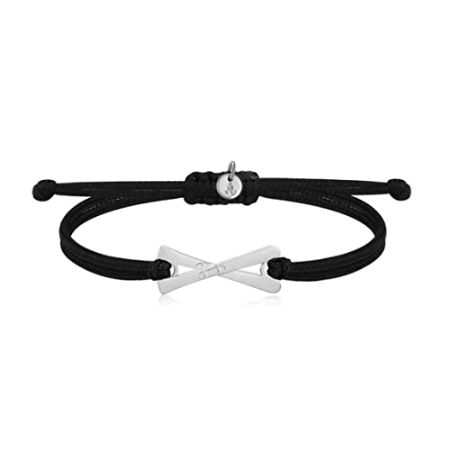 SAILBRACE Armband VAL D'ISERE SKI schwarz-silber von SAILBRACE