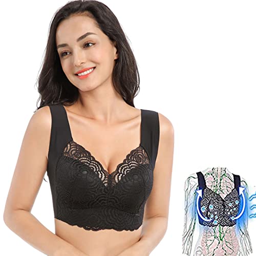 Showyooff Lymph-BH, Showyooff Lymphentgiftung und Formgebung & Leistungsstarker Lifting BH, Spitze Schlaf Lifting BH, Schwarz , Large Showyooff Lymph-BH, Showyooff Lymphentgiftung und Formgebung & Leistungsstarker Lifting BH, Spitze Schlaf Lifting BH, Schwarz , Large von SAINR