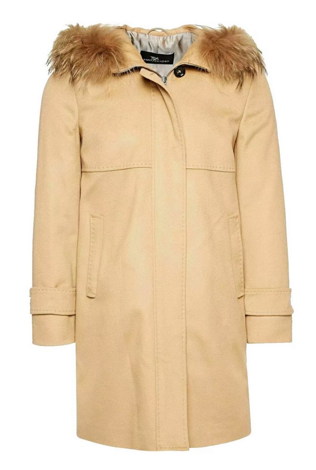 SAINT JACQUES Kurzmantel Damen Wollmantel Mantel mit Kapuze Made in Europe Hochwertiger Woll-Kaschmir-Mantel in klassischer Silhouette von SAINT JACQUES