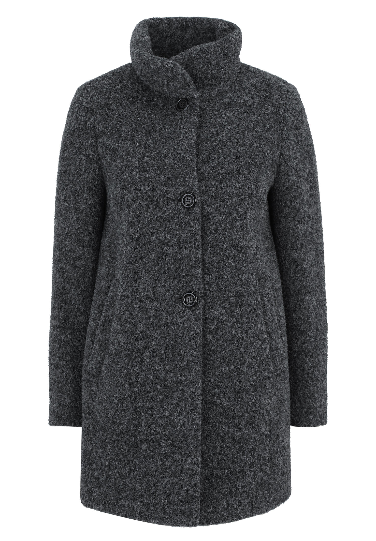 SAINT JACQUES - Wintermantel middle grey melange - Gr. - 48 von SAINT JACQUES