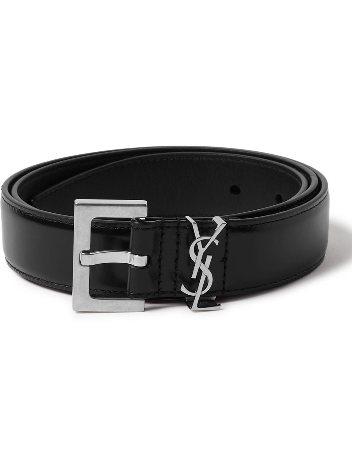 SAINT LAURENT - 3cm Leather Belt - Men - Black - EU 100 von SAINT LAURENT