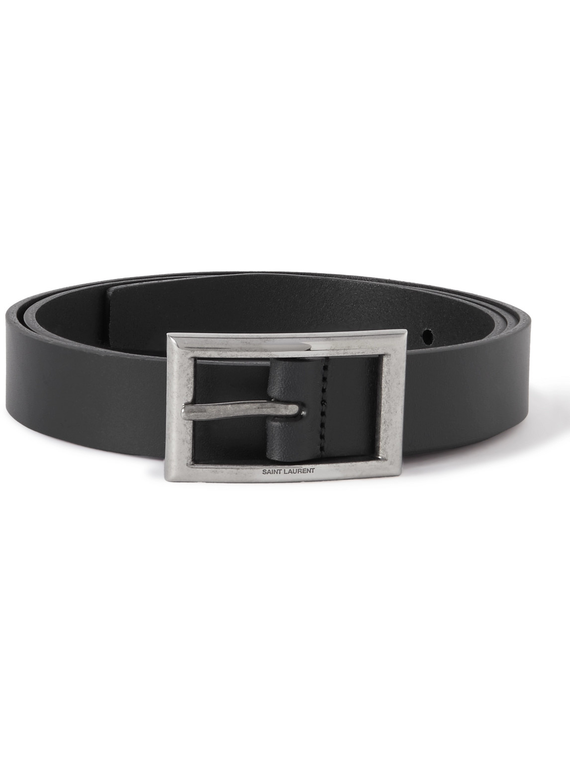 SAINT LAURENT - 3cm Leather Belt - Men - Black - EU 100 von SAINT LAURENT