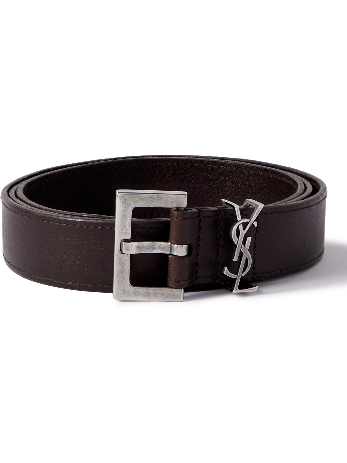 SAINT LAURENT - 3cm Leather Belt - Men - Brown - EU 105 von SAINT LAURENT