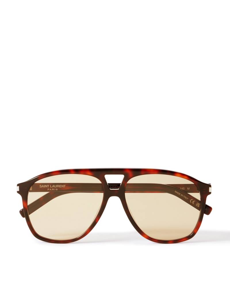 SAINT LAURENT - Aviator-Style Tortoiseshell Acetate Sunglasses - Men - Tortoiseshell von SAINT LAURENT