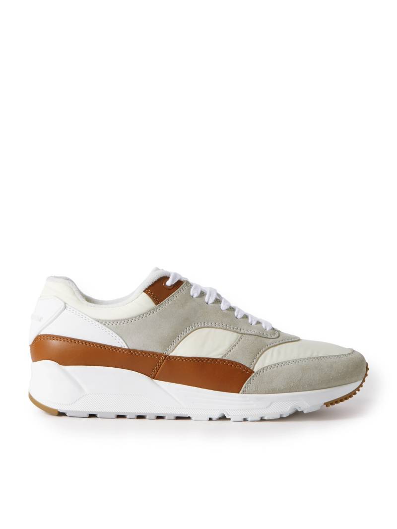 SAINT LAURENT - Bump Colour-Block Suede, Shell and Leather Low-Top Sneakers - Men - Gray - EU 41 von SAINT LAURENT
