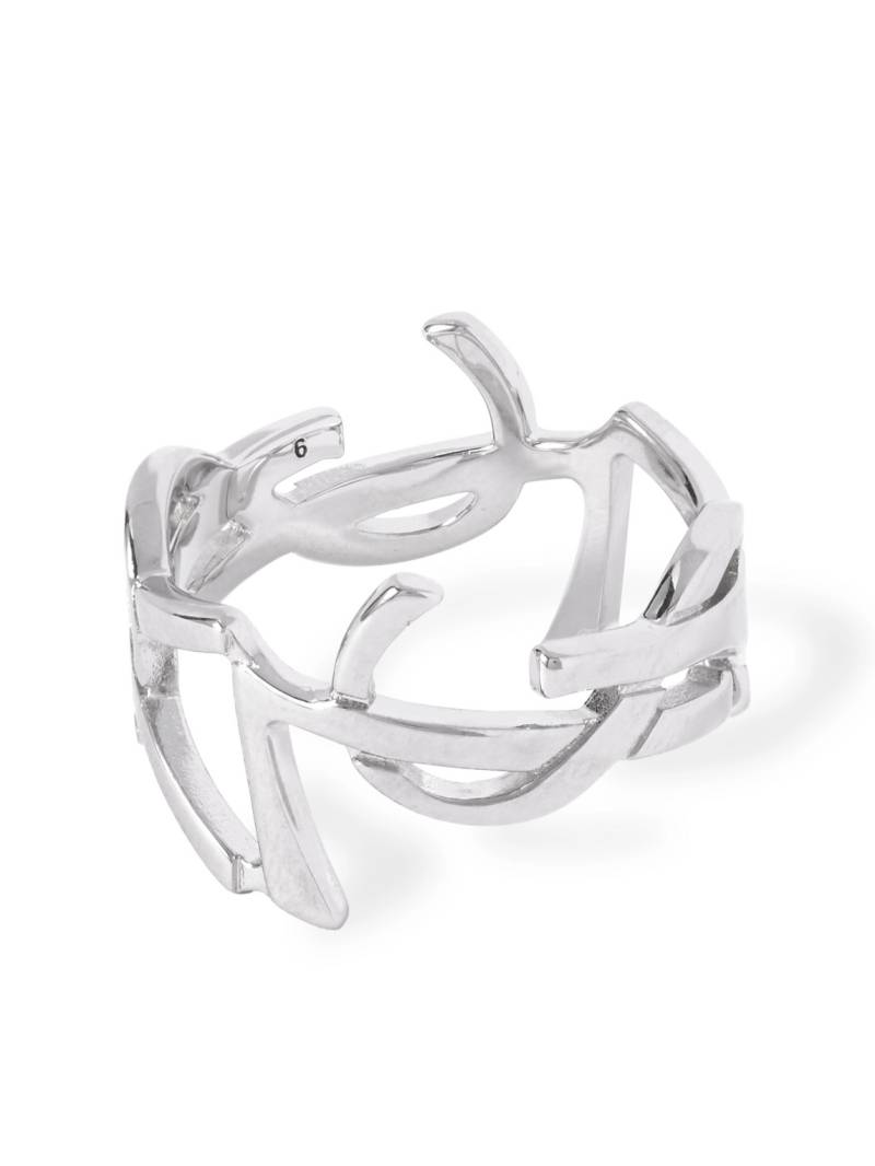 SAINT LAURENT - Cassandre Silver-Tone Ring - Men - Silver - 9 von SAINT LAURENT