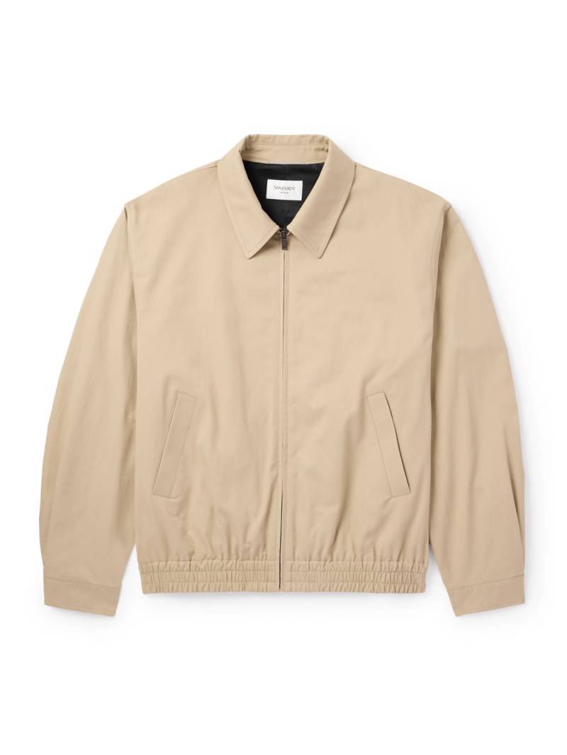 SAINT LAURENT - Cotton-Twill Overshirt - Men - Neutrals - IT 48 von SAINT LAURENT