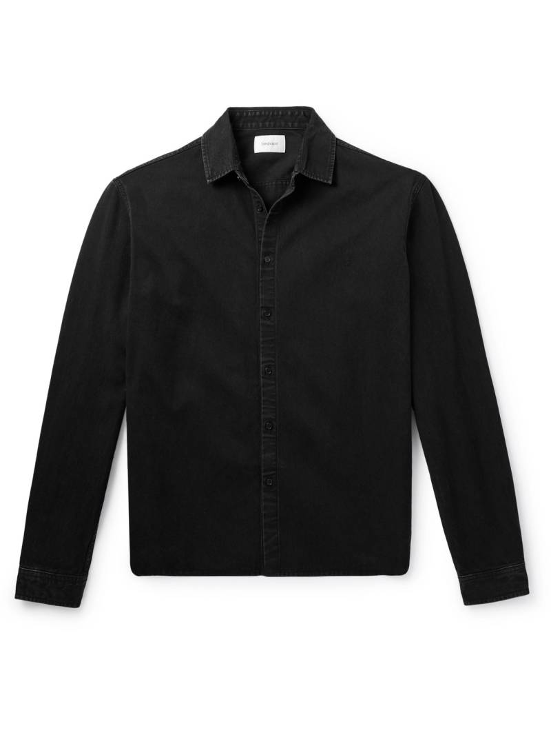 SAINT LAURENT - Cotton and Lyocell-Blend Denim Shirt - Men - Black - L von SAINT LAURENT