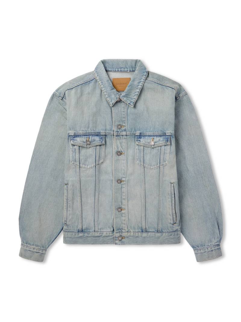 SAINT LAURENT - Distressed Denim Trucker Jacket - Men - Blue - IT 48 von SAINT LAURENT