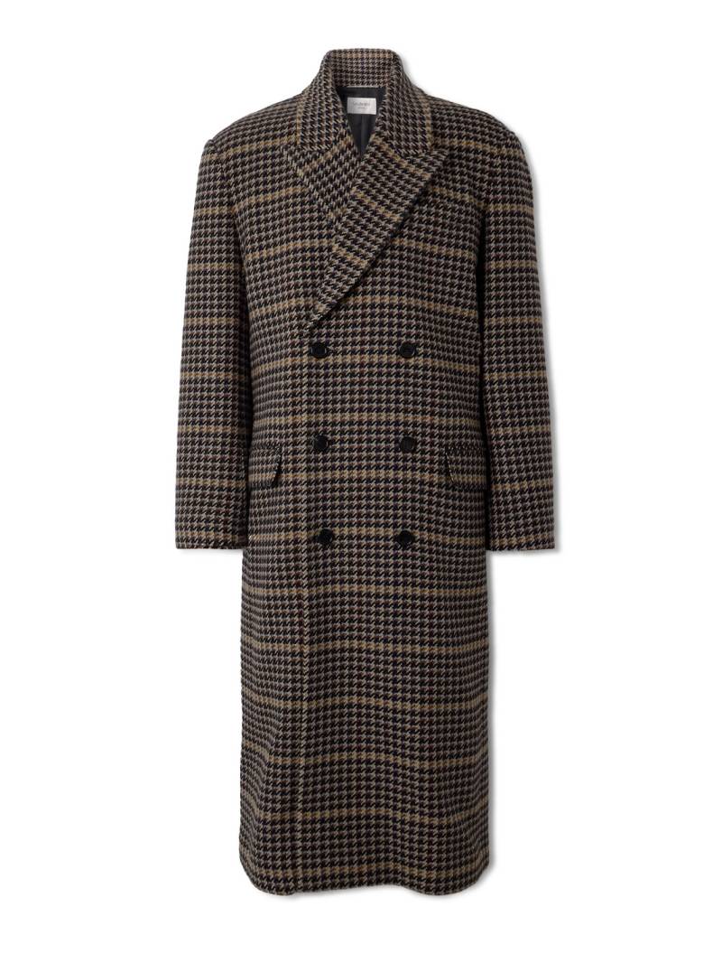 SAINT LAURENT - Double-Breasted Houndstooth Wool Coat - Men - Black - IT 52 von SAINT LAURENT