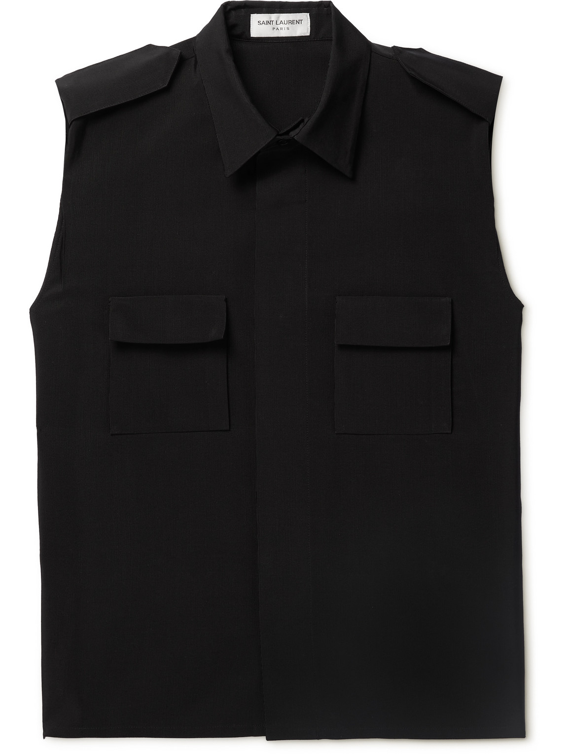 SAINT LAURENT - Faille Shirt - Men - Black - 38 von SAINT LAURENT