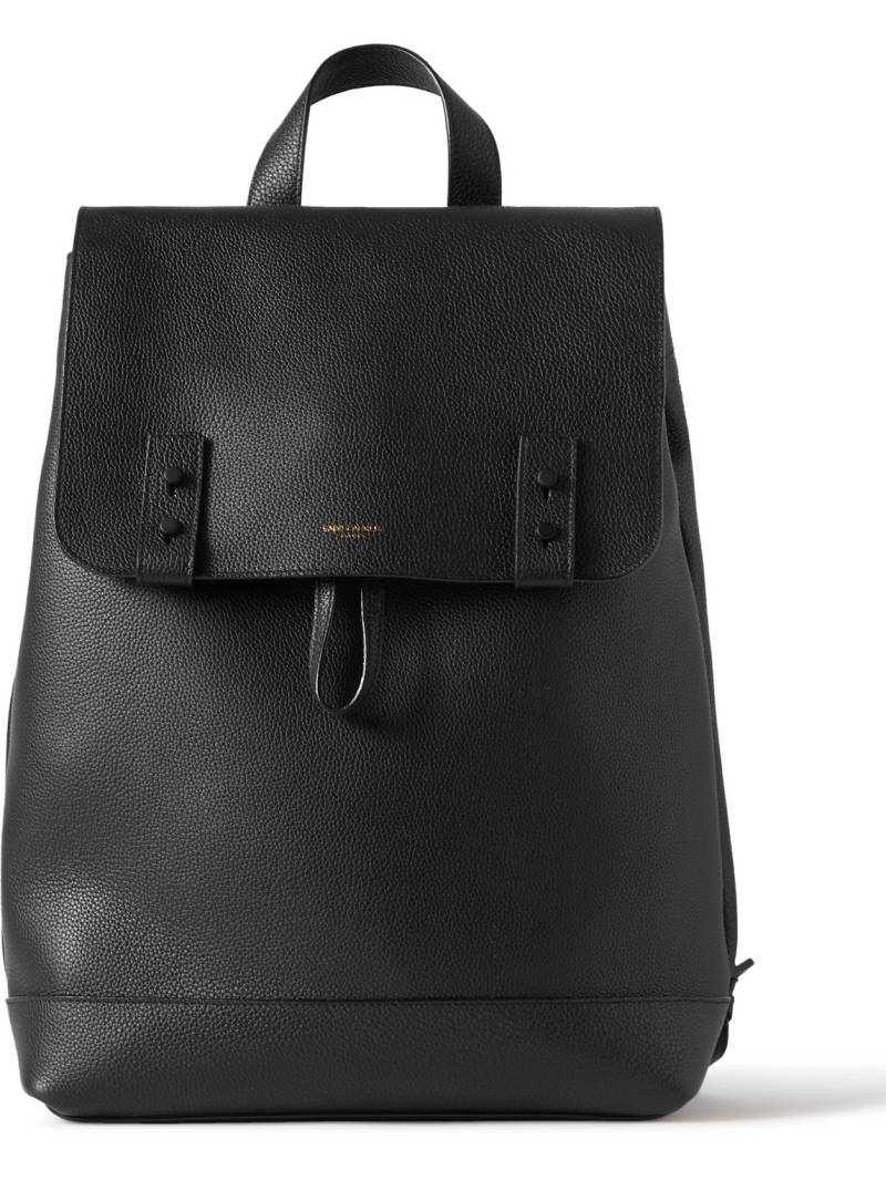 SAINT LAURENT - Full-Grain Leather Backpack - Men - Black von SAINT LAURENT