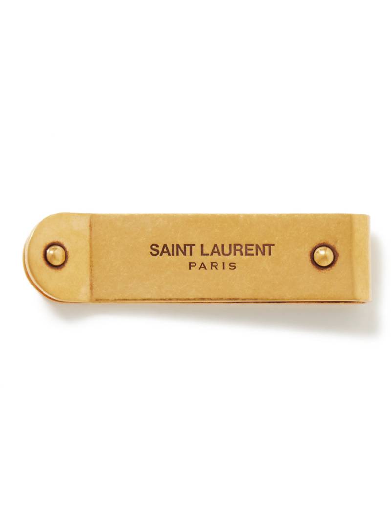 SAINT LAURENT - Gold-Tone Money Clip - Men - Gold von SAINT LAURENT