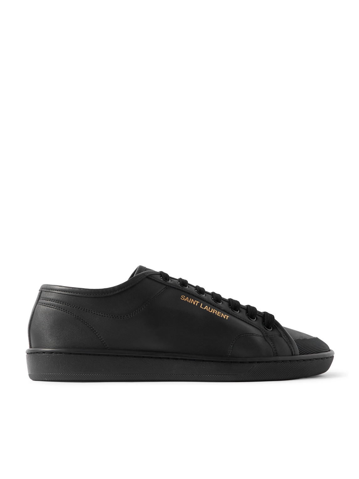 SAINT LAURENT - Gym Low Logo-Print Leather Sneakers - Men - Black - EU 41.5 von SAINT LAURENT