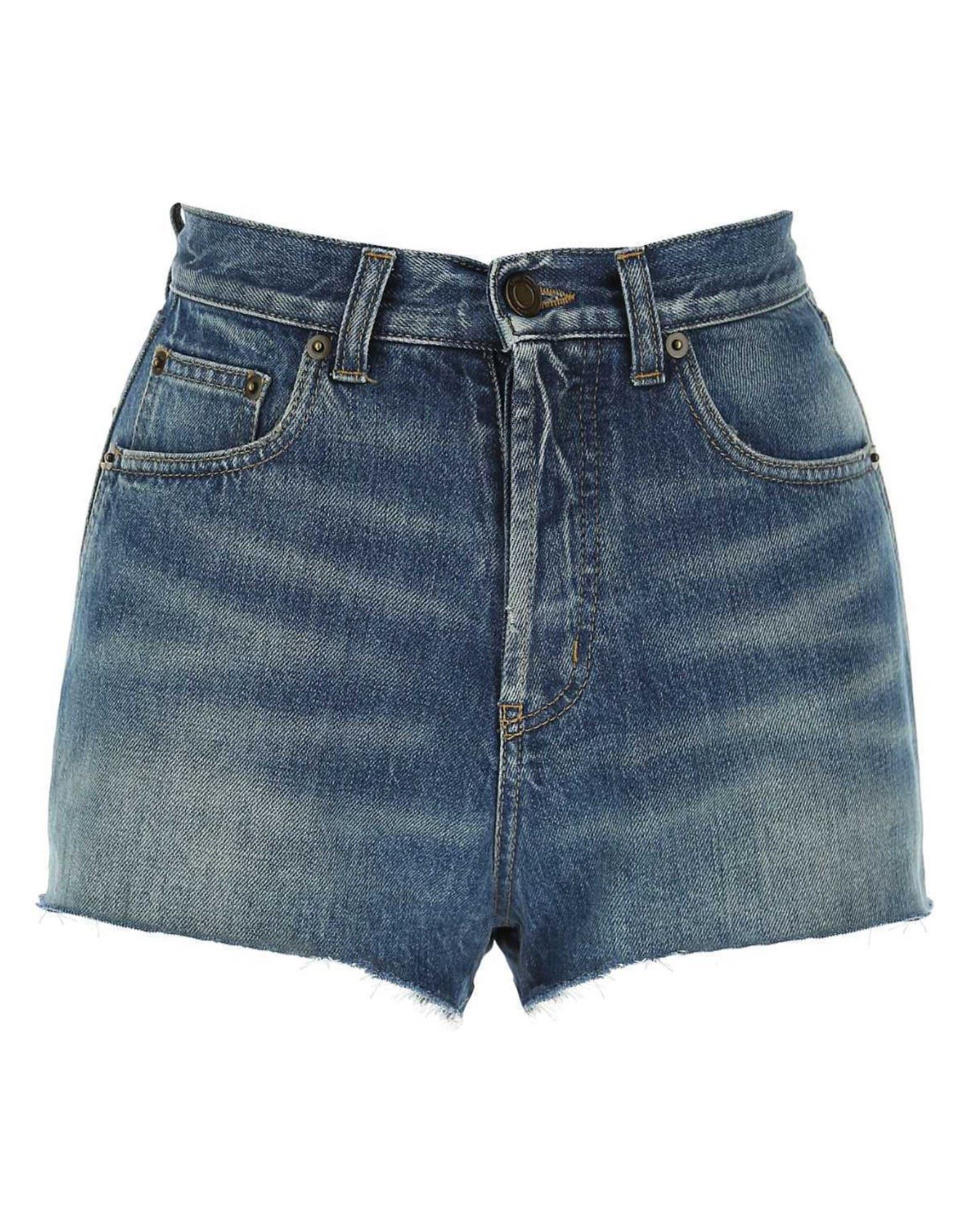 SAINT LAURENT Jeansshorts Damen Blau von SAINT LAURENT