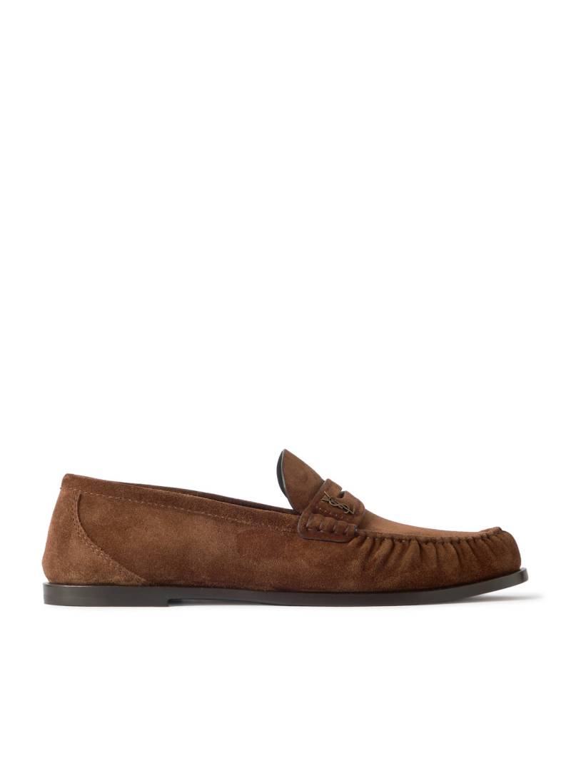 SAINT LAURENT - Laurent Suede Penny Loafers - Men - Brown - EU 42.5 von SAINT LAURENT