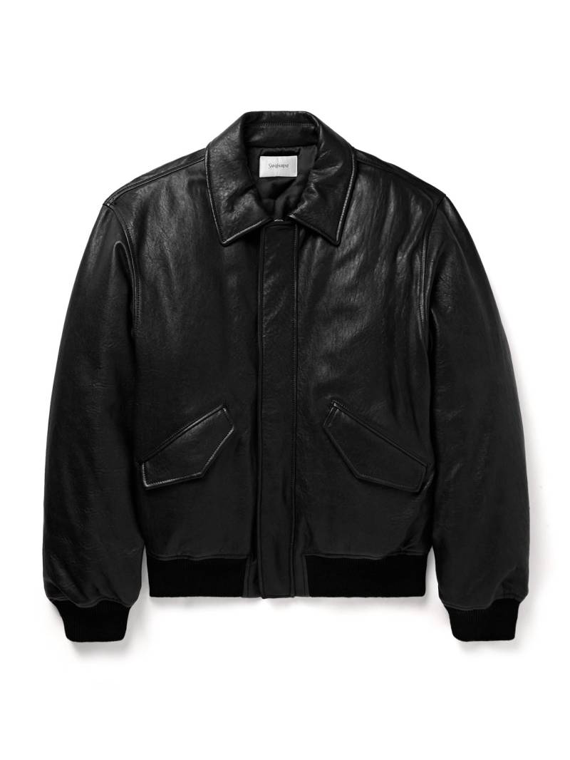 SAINT LAURENT - Leather Blouson Jacket - Men - Black - IT 50 von SAINT LAURENT