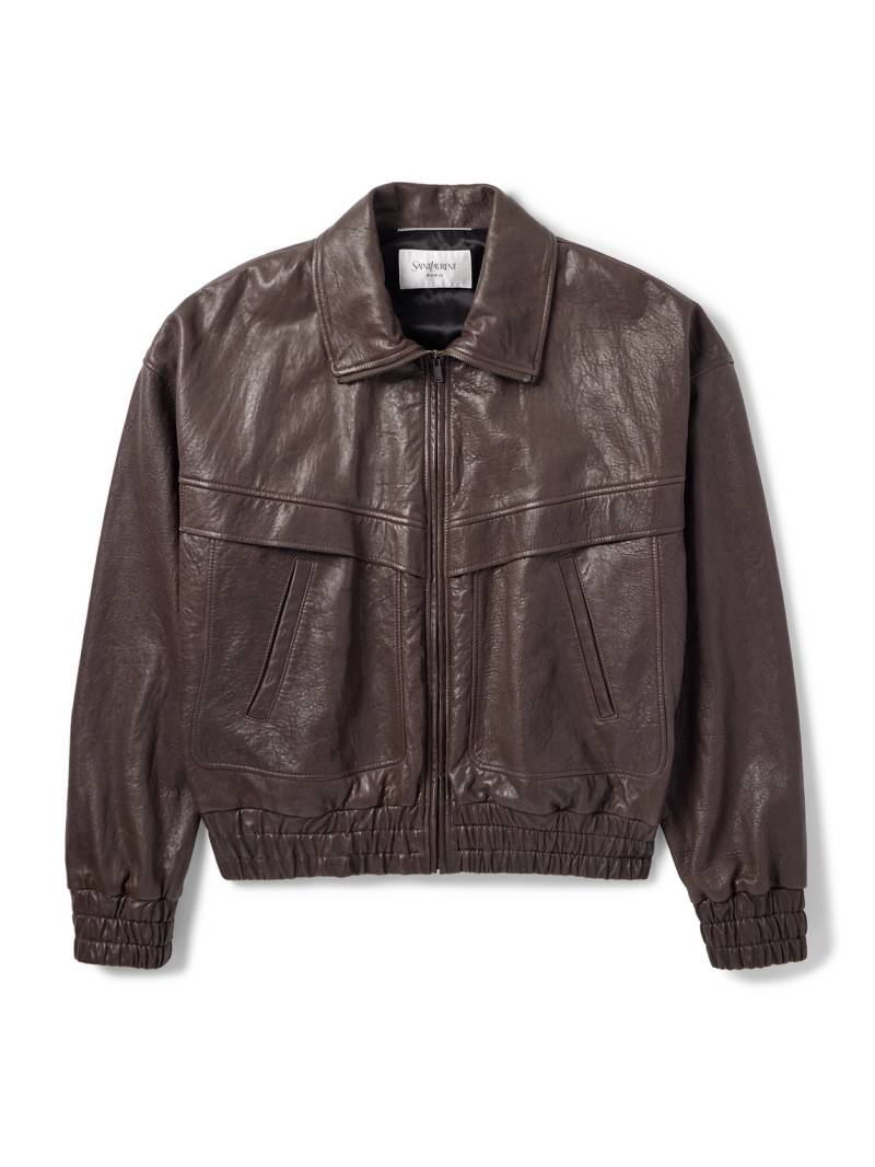 SAINT LAURENT - Leather Jacket - Men - Brown - IT 48 von SAINT LAURENT