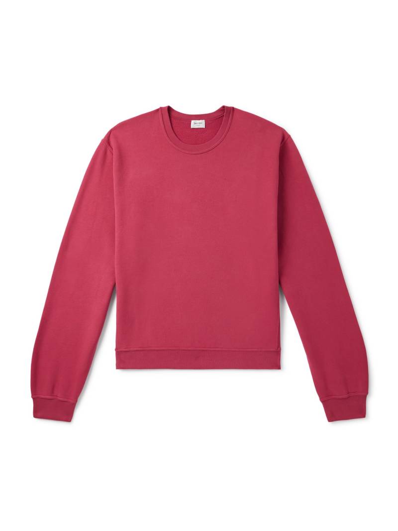 SAINT LAURENT - Logo-Embroidered Cotton-Jersey Sweatshirt - Men - Red - M von SAINT LAURENT