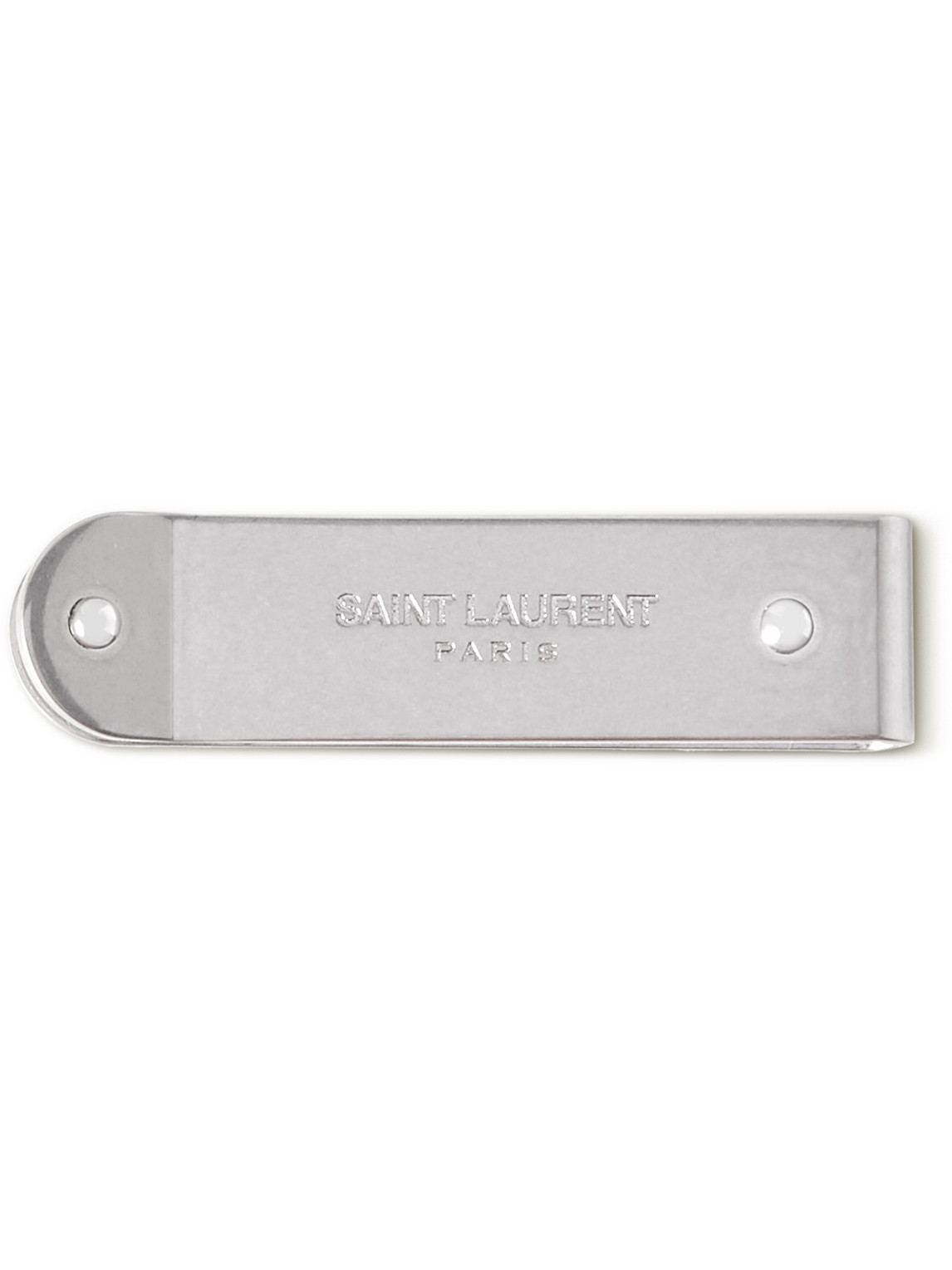 SAINT LAURENT - Logo-Engraved Silver-Tone Money Clip - Men - Silver von SAINT LAURENT
