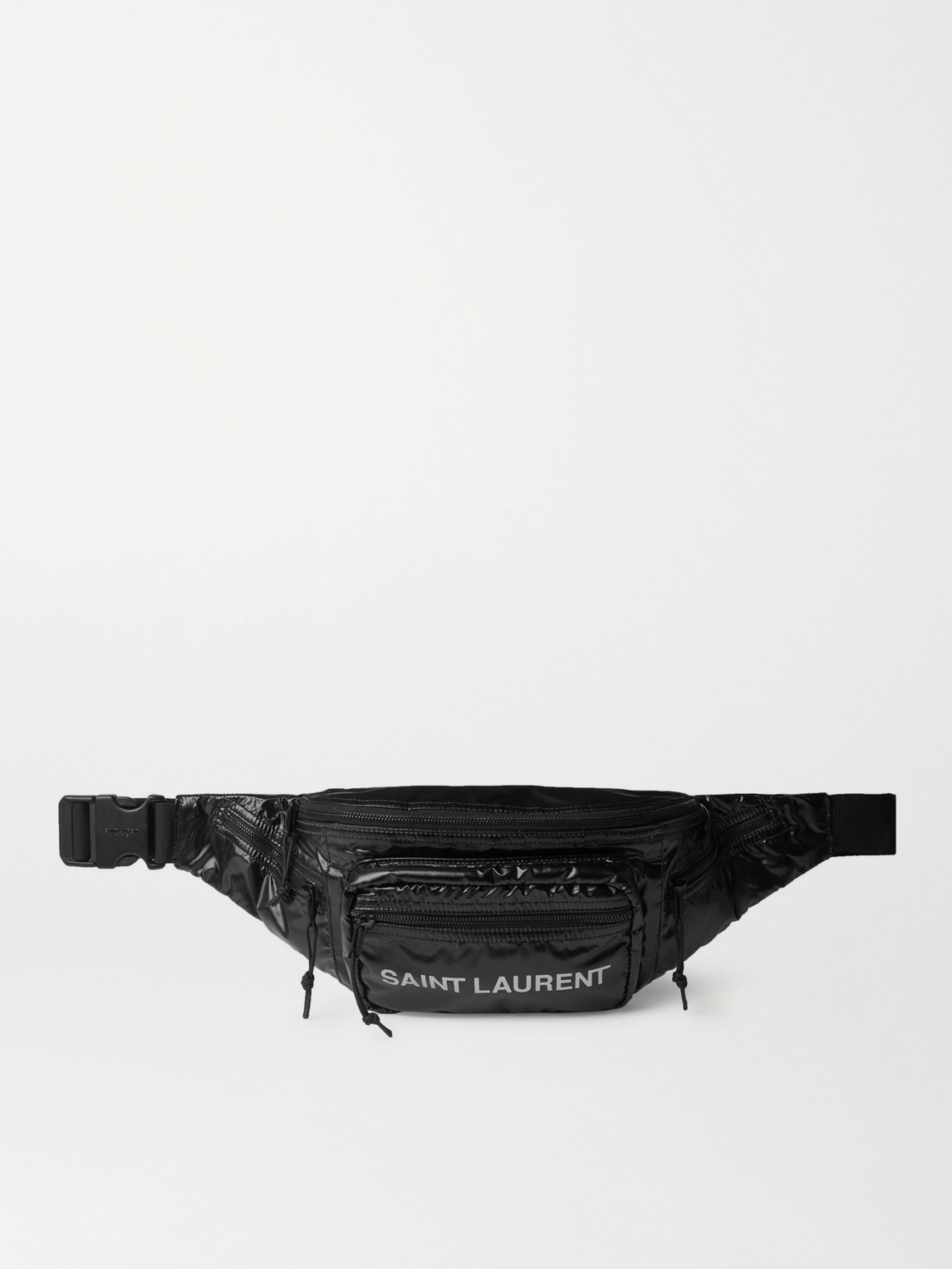 SAINT LAURENT - Logo-Print Ripstop-Shell Belt Bag - Men - Black von SAINT LAURENT