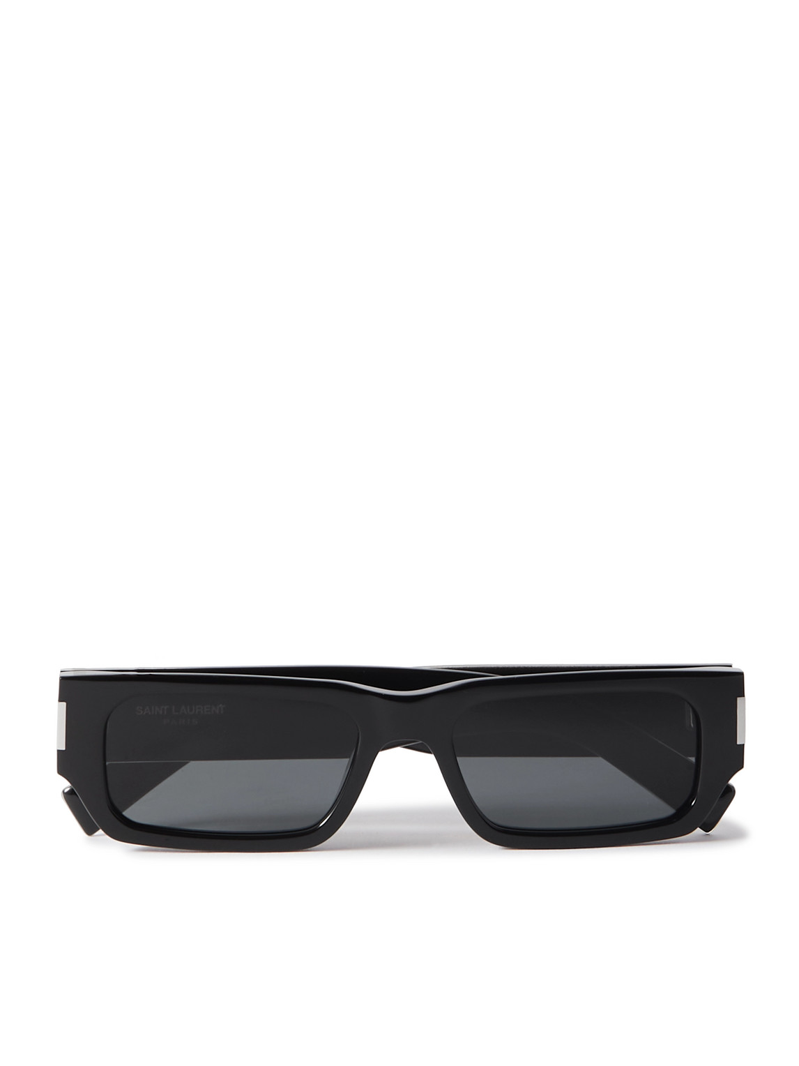 SAINT LAURENT - New Wave Rectangular-Frame Acetate Sunglasses - Men - Black von SAINT LAURENT